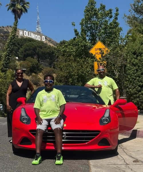Ferrari red family california t los angeles hollywood