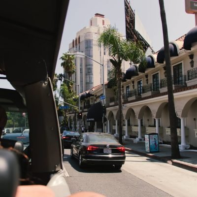 Bus tour Los Angeles Sunset tower